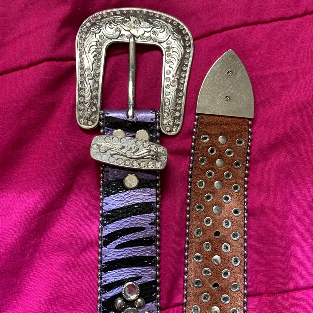 Beautiful Purple Zebra Stripe Belt